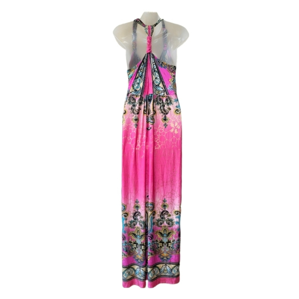 Y2K Boho Metallic Halter Style Maxi - Picture 5 of 12